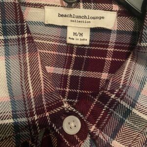 Plaid button down top by BEACH LUNCHLOUNGE